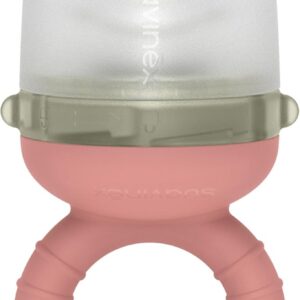 Suavinex, Chupete Fruta Bebé, Alimentador Antiahogo de Silicona Rosa