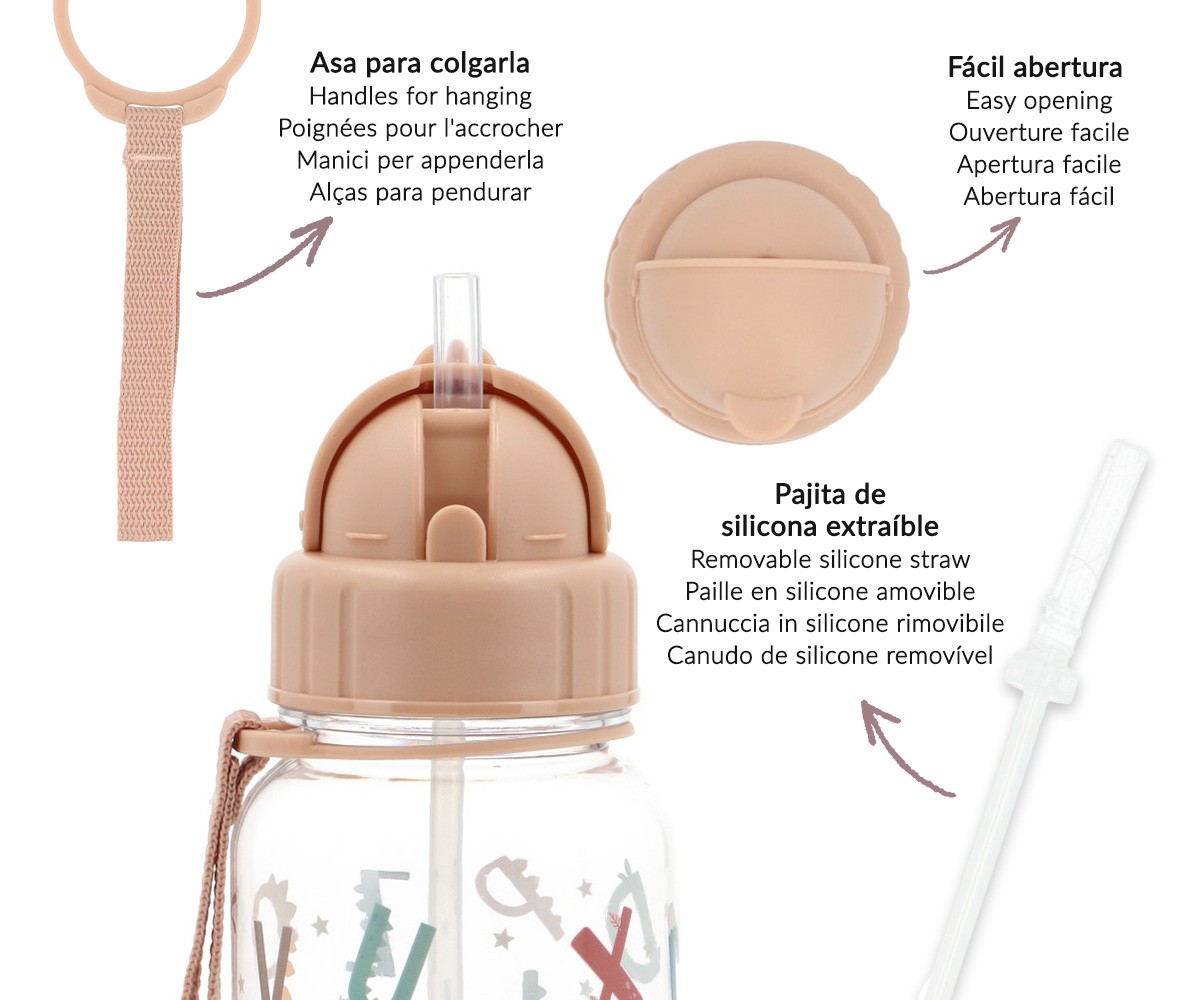 Botella Plástico Funny Letters - Imagen 5