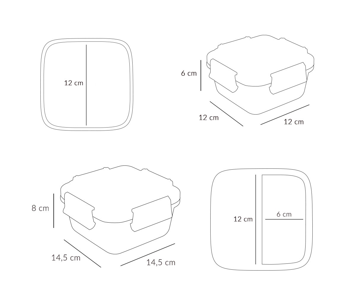 Caja Almuerzo Grande Funny Letters - Imagen 3