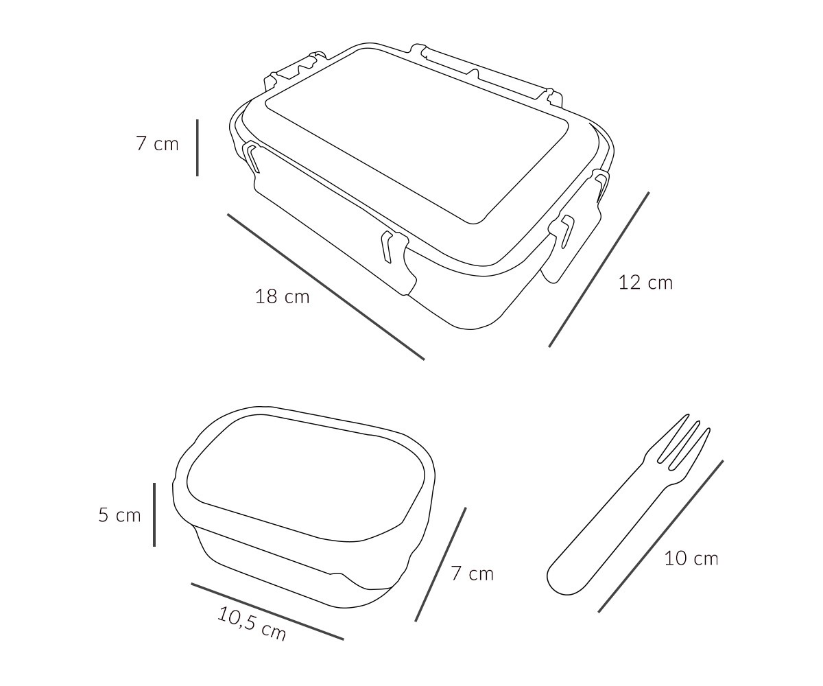 Caja Almuerzo Bento Funny Letters - Imagen 4