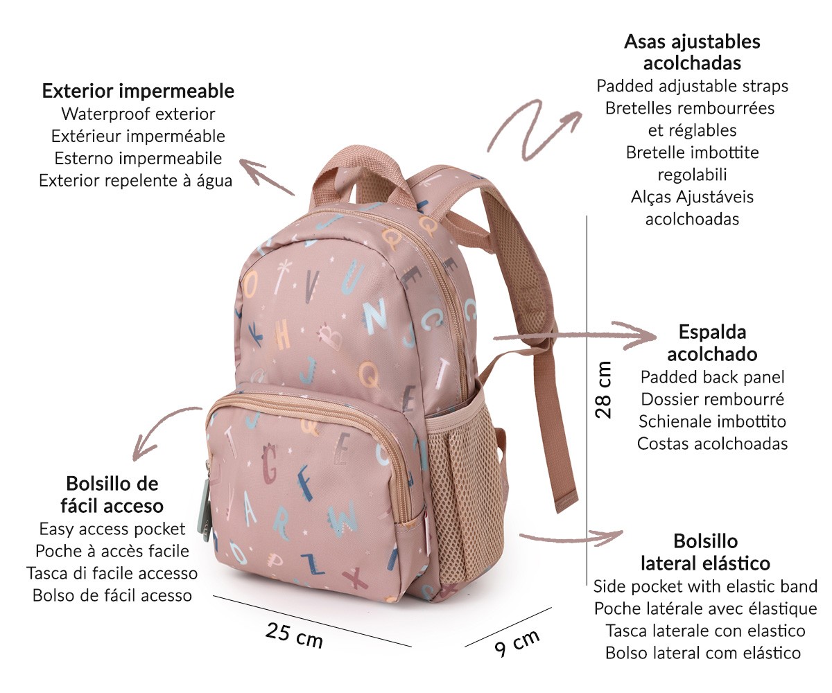 Mochila Infantil Funny Letters - Imagen 6