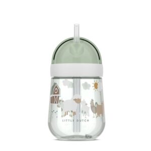 VASO CON PAJITA MIO 300 ML PEQUEÑA GRANJA