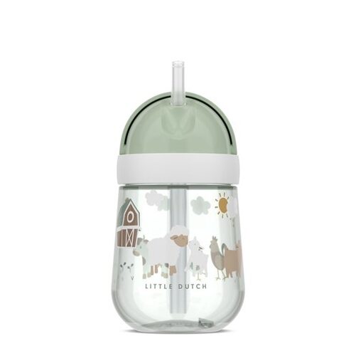 VASO CON PAJITA MIO 300 ML PEQUEÑA GRANJA