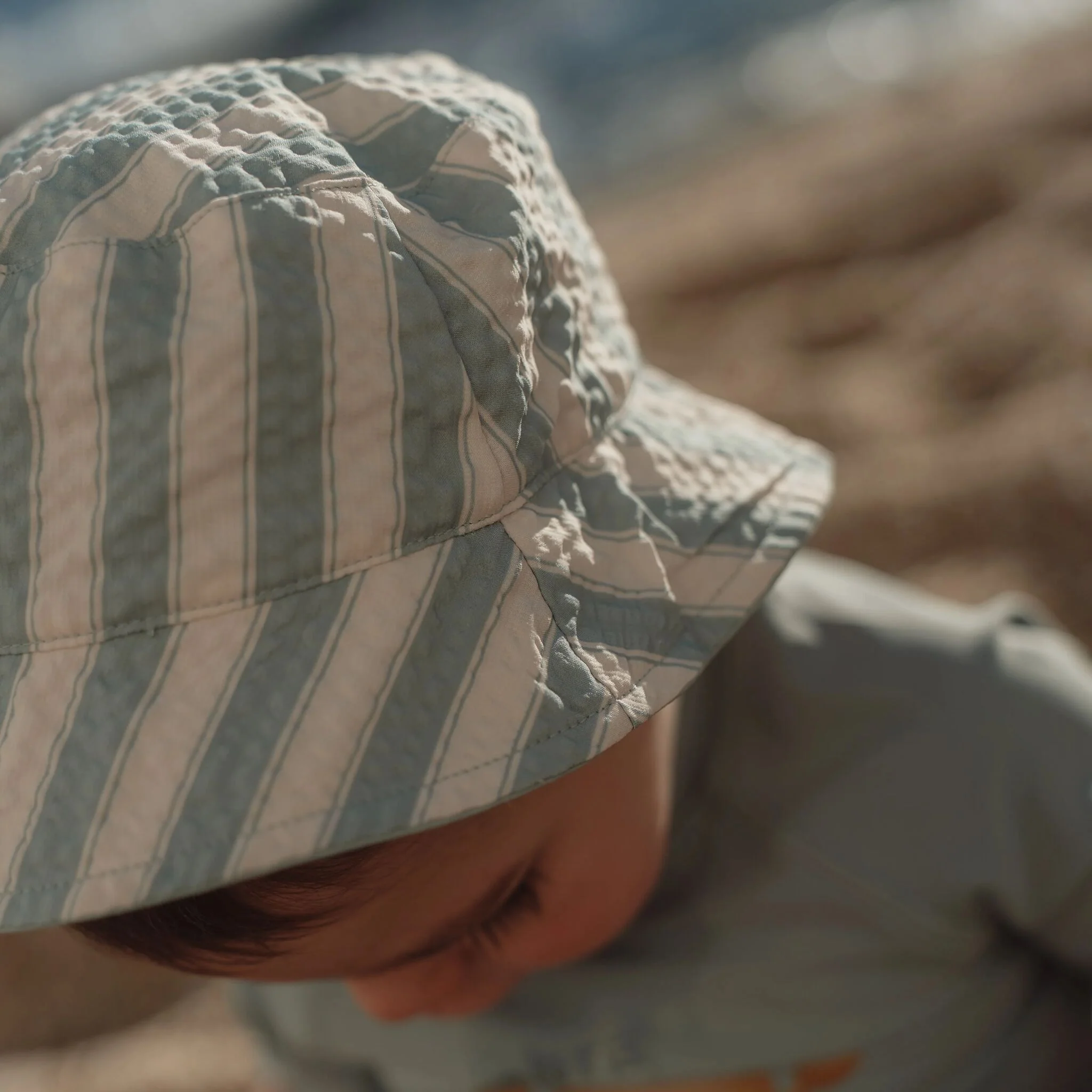 Sombrero tipo pescador - Verde - Rayas de olas del océano - Imagen 6
