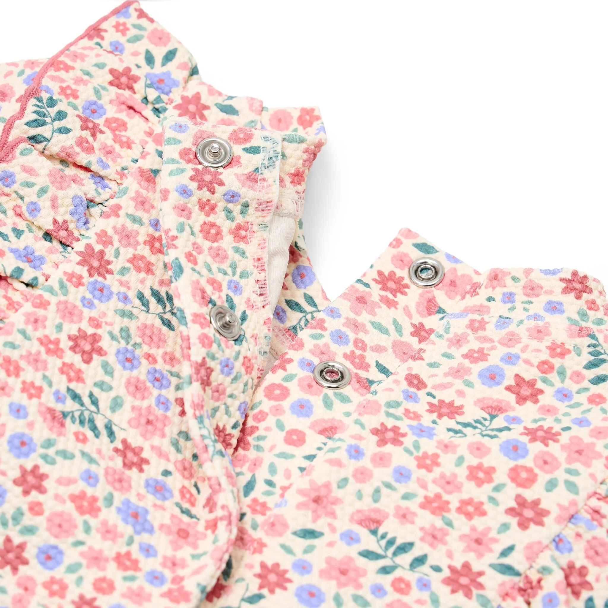 Traje de baño de manga corta con estampado floral - Imagen 4