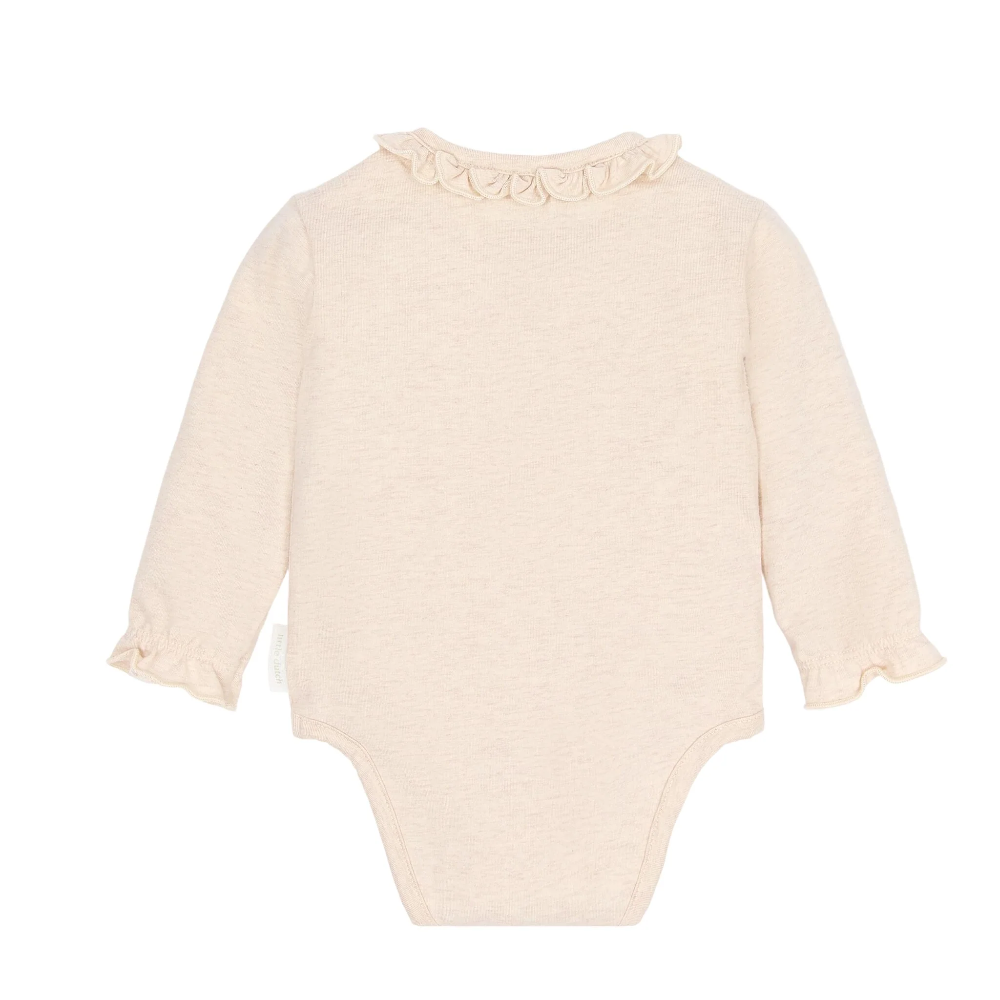 Body de manga larga color beige con volantes little dutch - Imagen 6