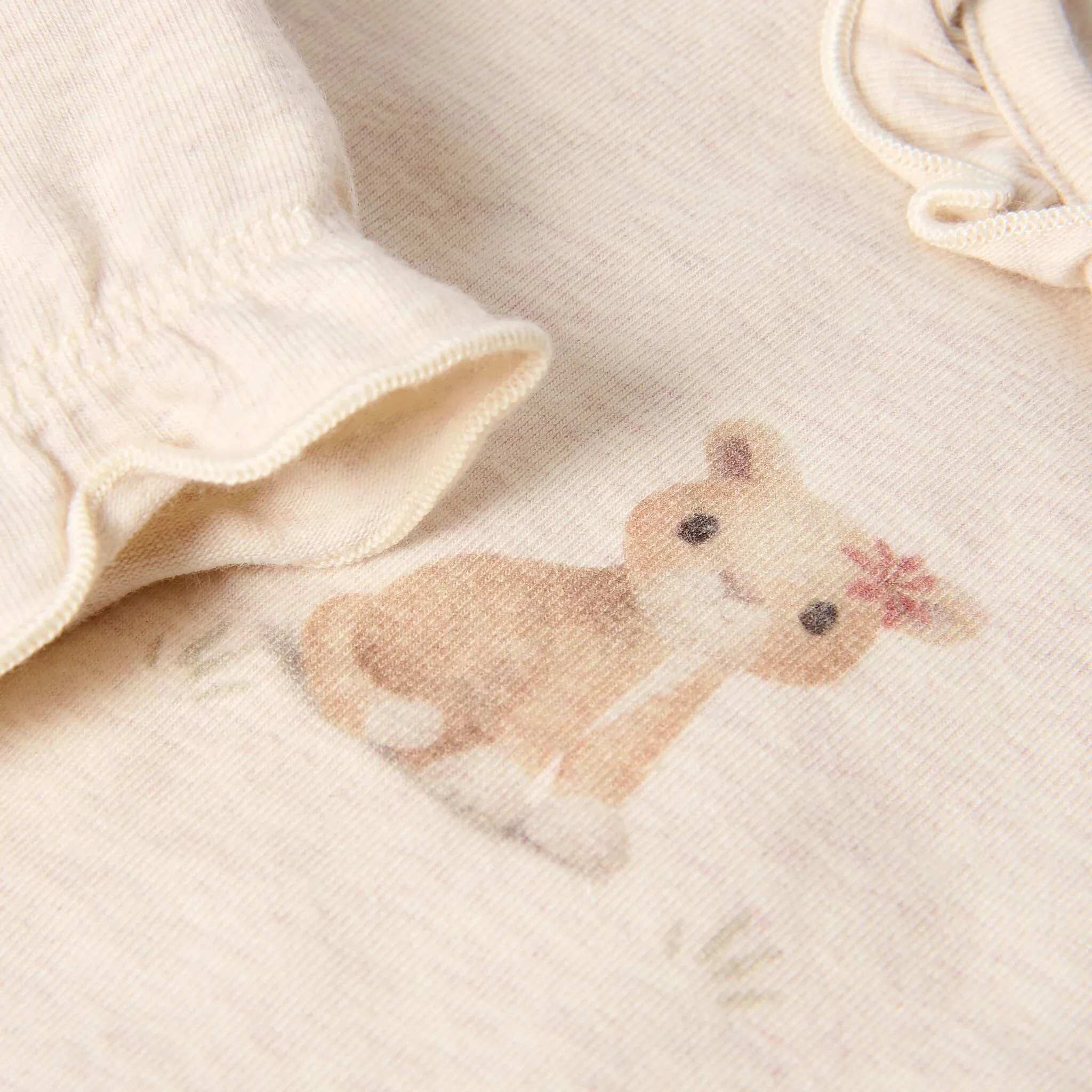 Body de manga larga color beige con volantes little dutch - Imagen 5