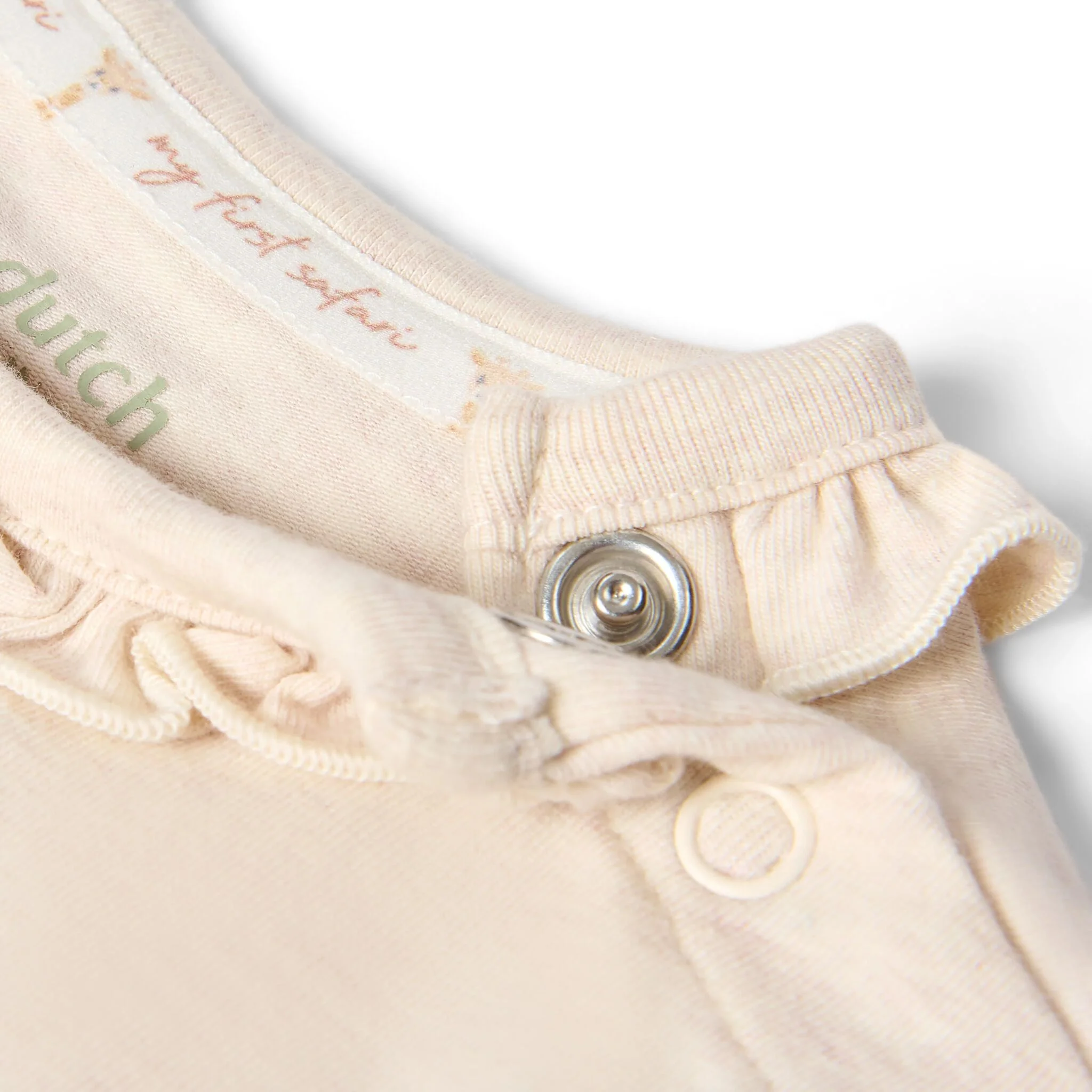 Body de manga larga color beige con volantes little dutch - Imagen 4