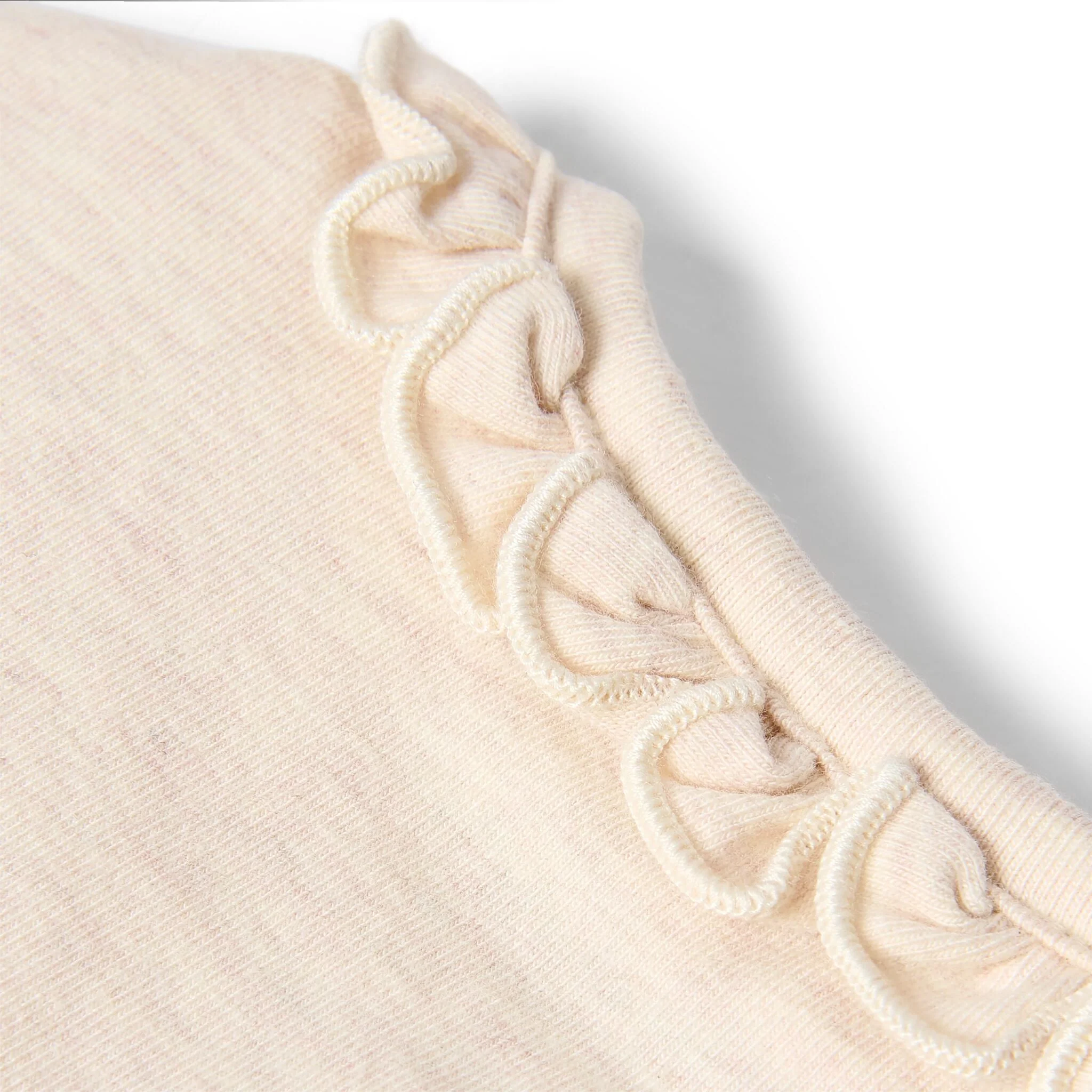 Body de manga larga color beige con volantes little dutch - Imagen 2