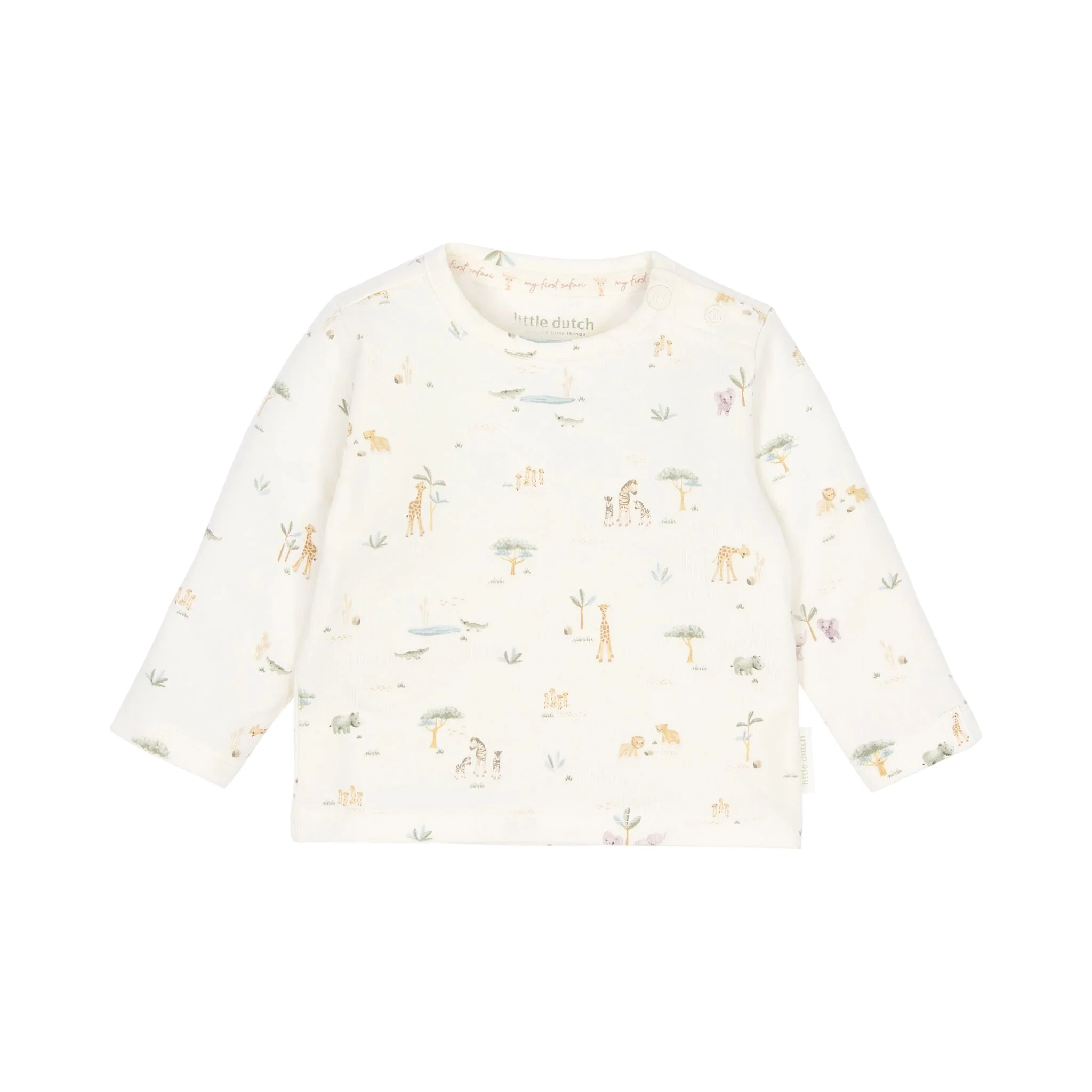 Camisa de manga larga blanca Little Safari Little dutch