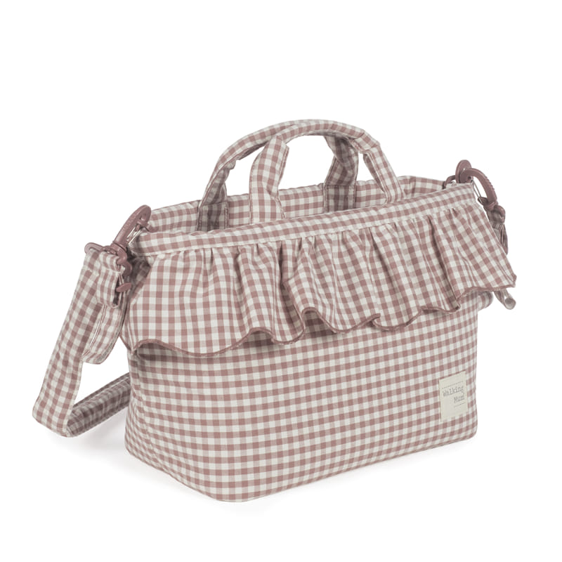 BOLSA CANASTILLA PRALINÉ VICHY MOKA WALKING MUM - Imagen 4