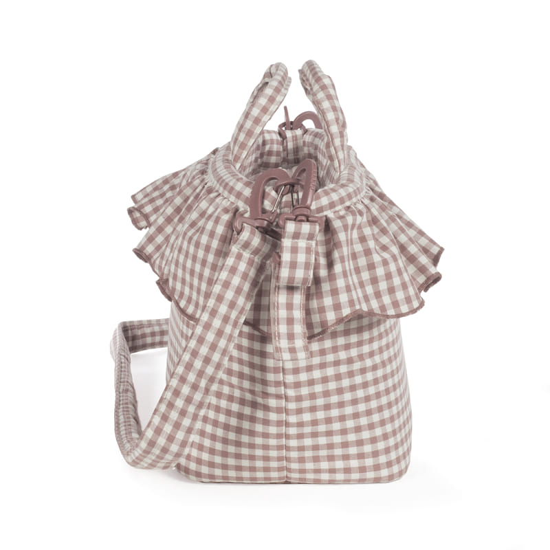 BOLSA CANASTILLA PRALINÉ VICHY MOKA WALKING MUM - Imagen 5