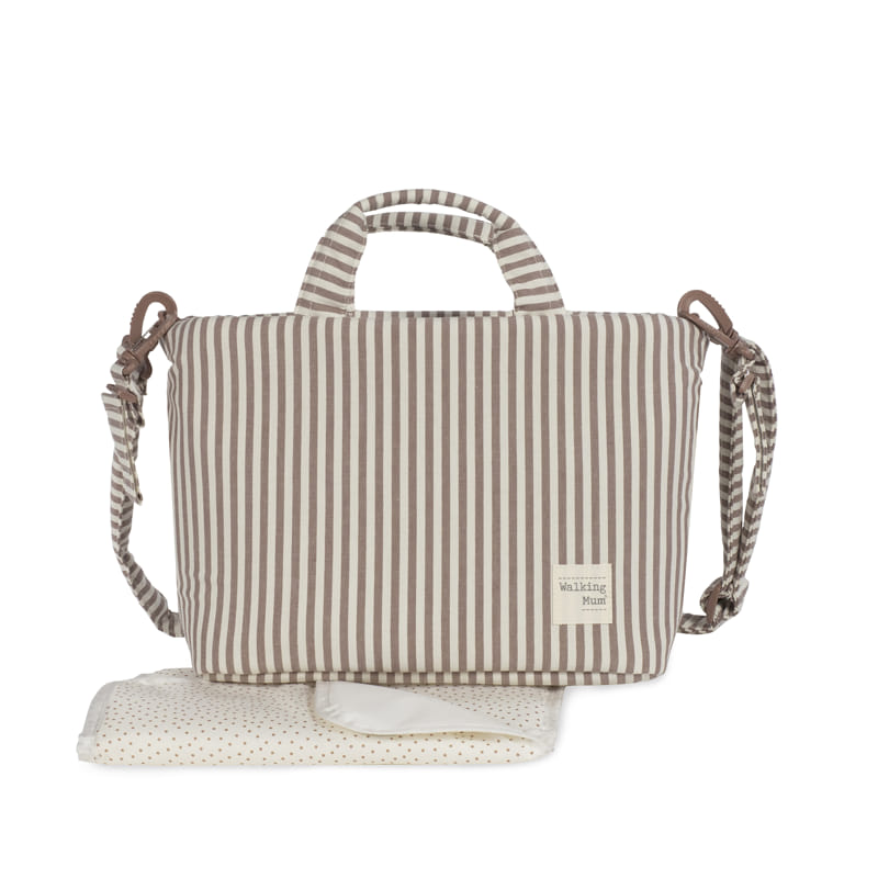 BOLSA CANASTILLA PRALINÉ RAYAS MOKA WALKING MUM - Imagen 8