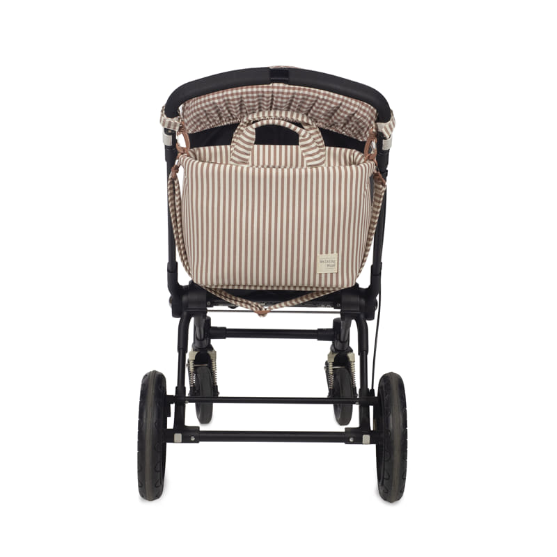 BOLSA CANASTILLA PRALINÉ RAYAS MOKA WALKING MUM - Imagen 2