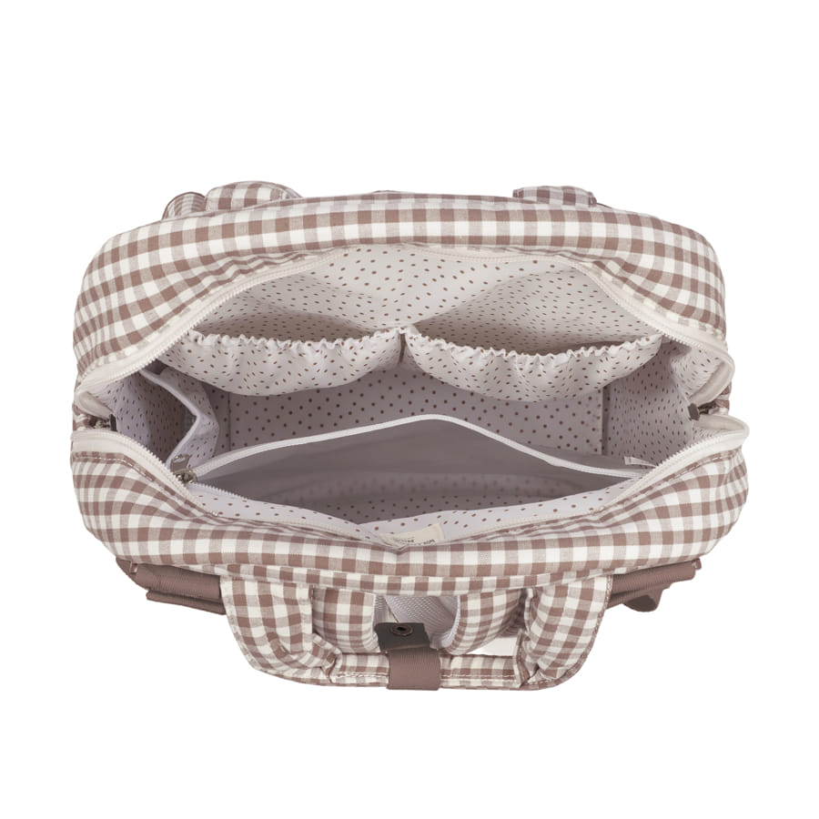 MOCHILA PRALINÉ VICHY MOKA WALKING MUM - Imagen 4