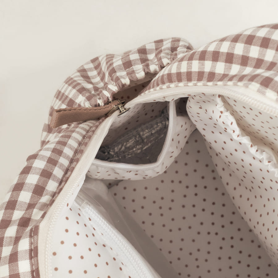 MOCHILA PRALINÉ VICHY MOKA WALKING MUM - Imagen 3
