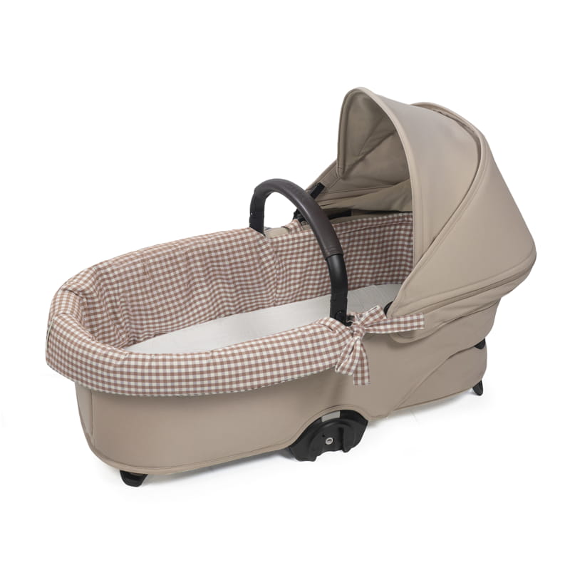 CUBRE CUCO DUAL + FUNDA COLCHÓN PRALINÉ VICHY MOKA WALKING MUM - Imagen 4