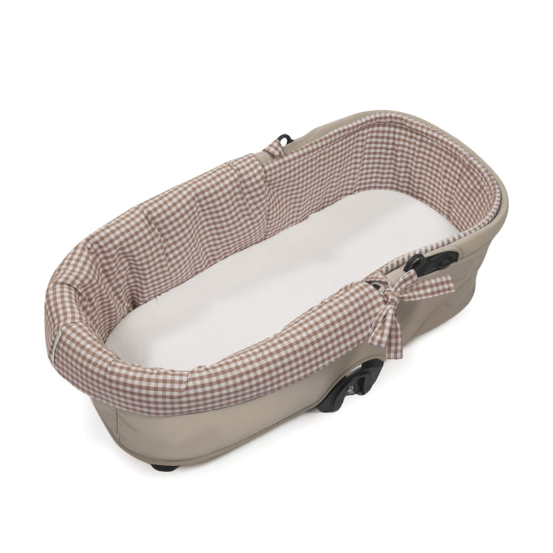 CUBRE CUCO DUAL + FUNDA COLCHÓN PRALINÉ VICHY MOKA WALKING MUM - Imagen 3