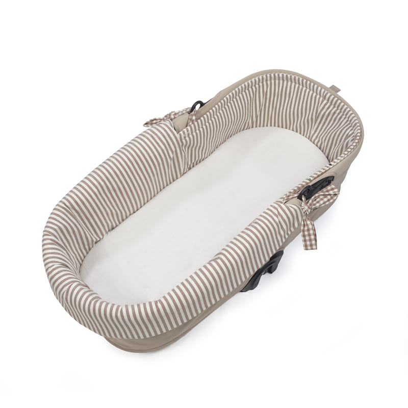 CUBRE CUCO DUAL + FUNDA COLCHÓN PRALINÉ VICHY MOKA WALKING MUM - Imagen 2