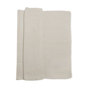MANTA TRICOT BEIGE PASITO A PASITO