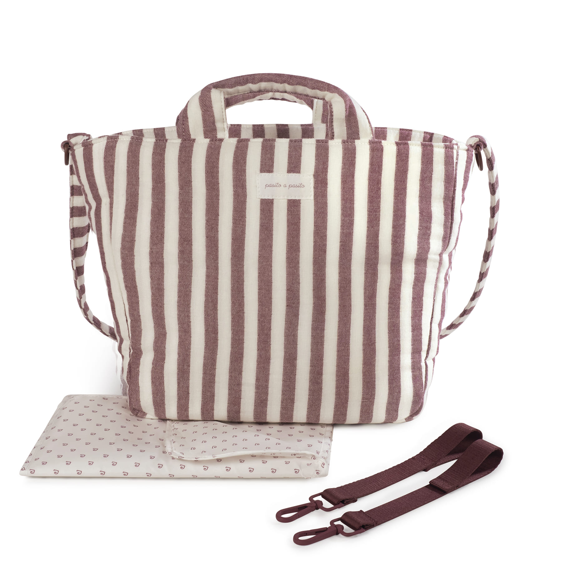 BOLSA CANASTILLA CHERRY RAYAS PASITO A PASITO - Imagen 8