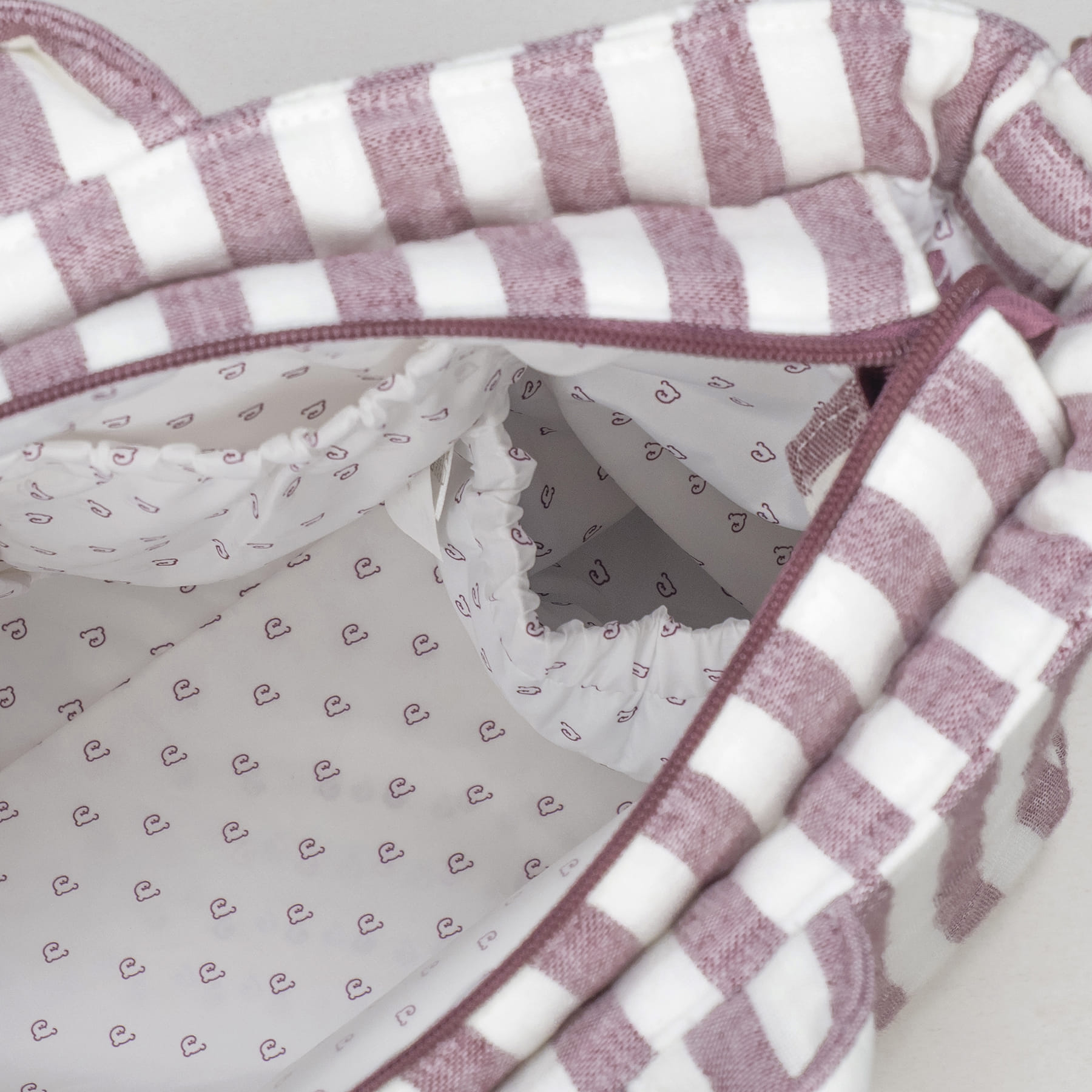 BOLSA CANASTILLA CHERRY RAYAS PASITO A PASITO - Imagen 4