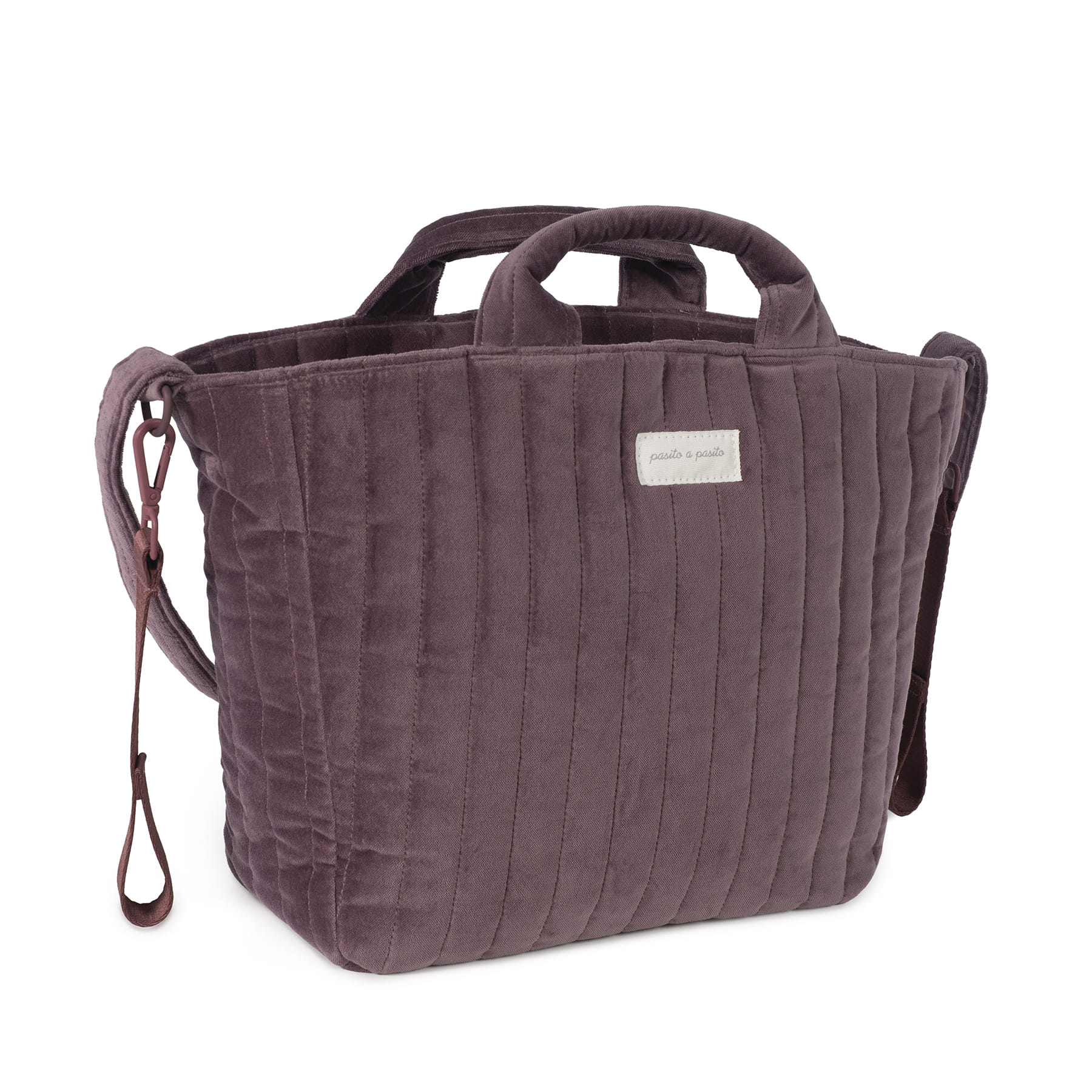 BOLSA CANASTILLA CHERRY VELVET PASITO A PASITO - Imagen 7