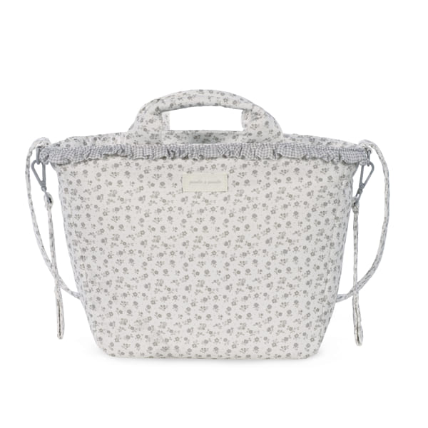 BOLSA CANASTILLA LITTLE BLOOM FLOR GRIS PASITO A PASITO