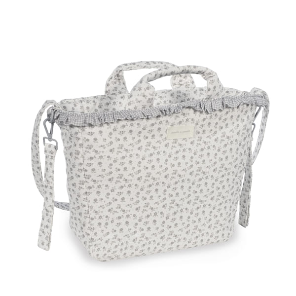 BOLSA CANASTILLA LITTLE BLOOM FLOR GRIS PASITO A PASITO - Imagen 6
