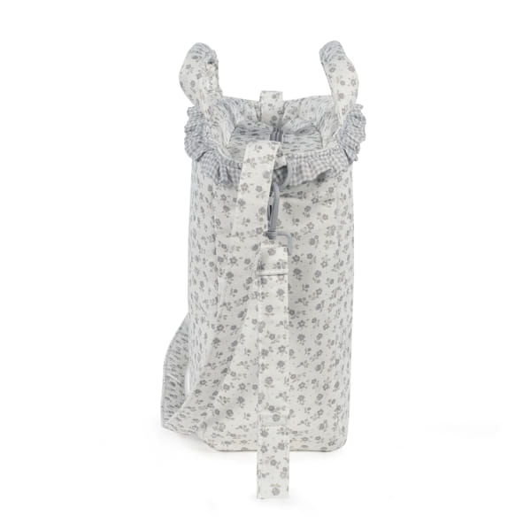 BOLSA CANASTILLA LITTLE BLOOM FLOR GRIS PASITO A PASITO - Imagen 5
