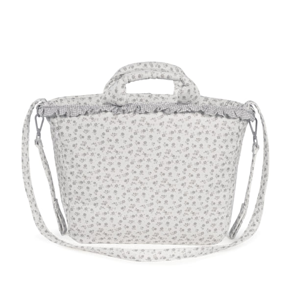 BOLSA CANASTILLA LITTLE BLOOM FLOR GRIS PASITO A PASITO - Imagen 4