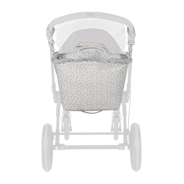 BOLSA CANASTILLA LITTLE BLOOM FLOR GRIS PASITO A PASITO - Imagen 2