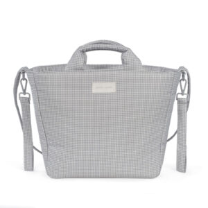 BOLSA CANASTILLA LITTLE BLOOM VICHY GRIS PASITO A PASITO