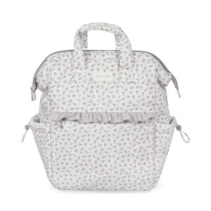 MOCHILA LITTLE BLOOM FLOR GRIS PASITO A PASITO