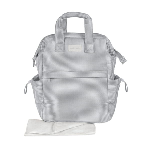 MOCHILA LITTLE BLOOM VICHY GRIS PASITO A PASITO - Imagen 8