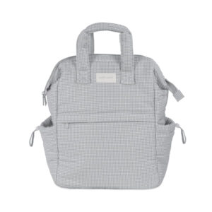 MOCHILA LITTLE BLOOM VICHY GRIS PASITO A PASITO