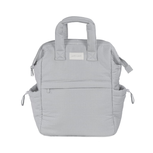 MOCHILA LITTLE BLOOM VICHY GRIS PASITO A PASITO