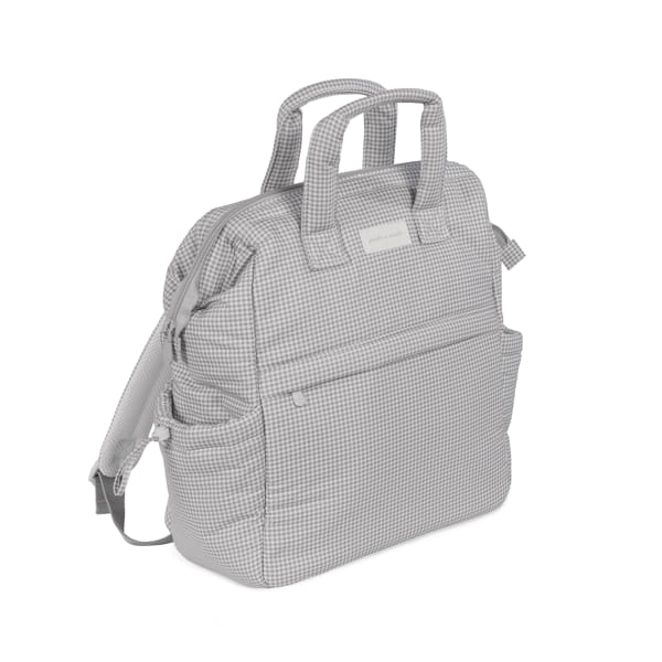 MOCHILA LITTLE BLOOM VICHY GRIS PASITO A PASITO - Imagen 7