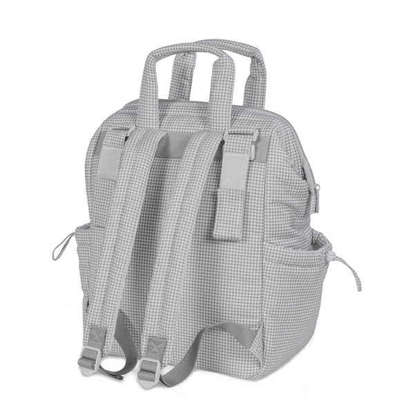 MOCHILA LITTLE BLOOM VICHY GRIS PASITO A PASITO - Imagen 5