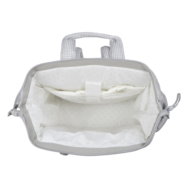 MOCHILA LITTLE BLOOM VICHY GRIS PASITO A PASITO - Imagen 3