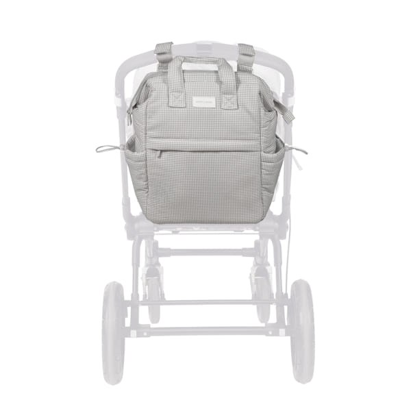 MOCHILA LITTLE BLOOM VICHY GRIS PASITO A PASITO - Imagen 2