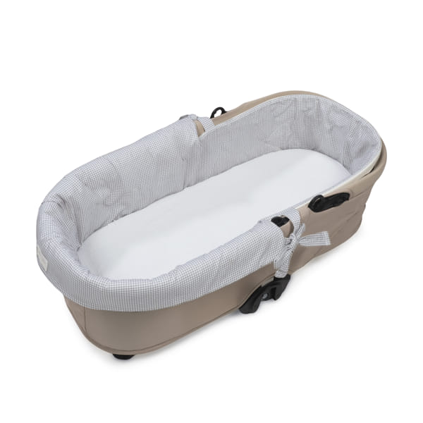 CUBRE CUCO DUAL +SÁBANA AJUSTABLE CUCO LITTLE BLOOM VICHY GRIS PASITO A PASITO